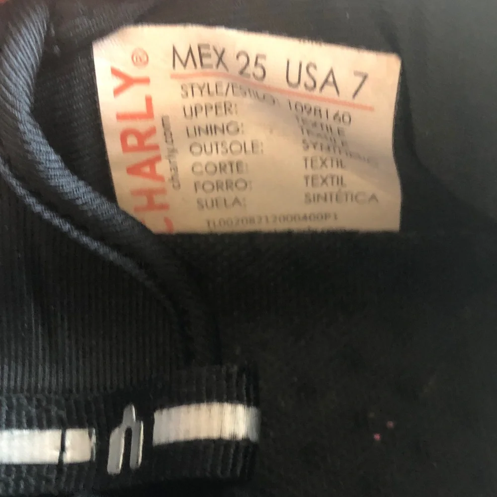 Charly black and multi color sneakers size 7